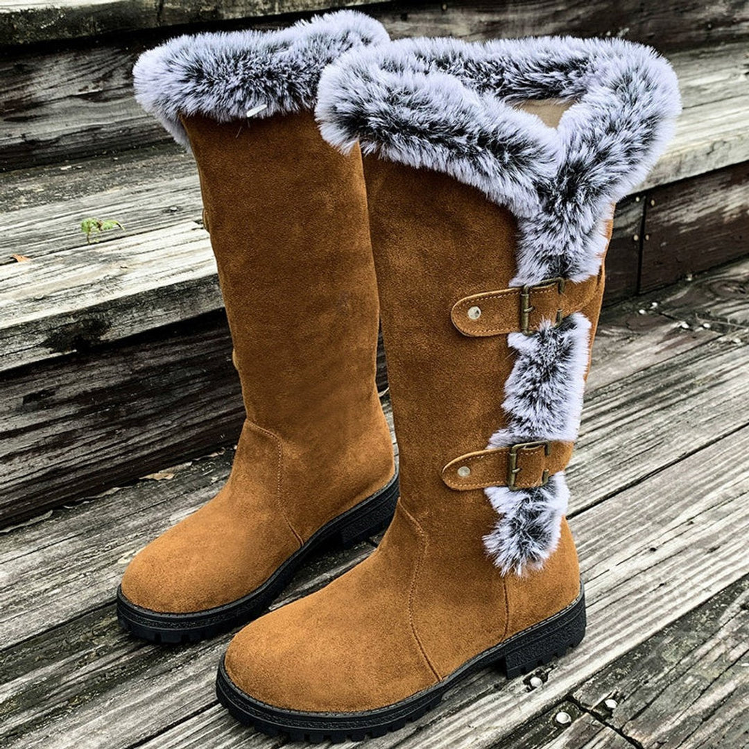 Jennifer | Cozy Fur-Trimmed Knee High Boots for Winter