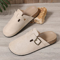 Isabella | Sophisticated Suede Buckled Slip-On Mules