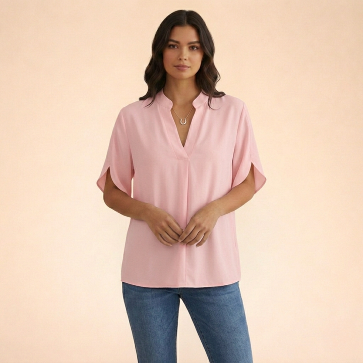 Laura | Elegant & Comfortable V-Neck Blouse