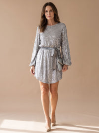 Emily | Robe de soirée courte à sequins, élégante et confortable