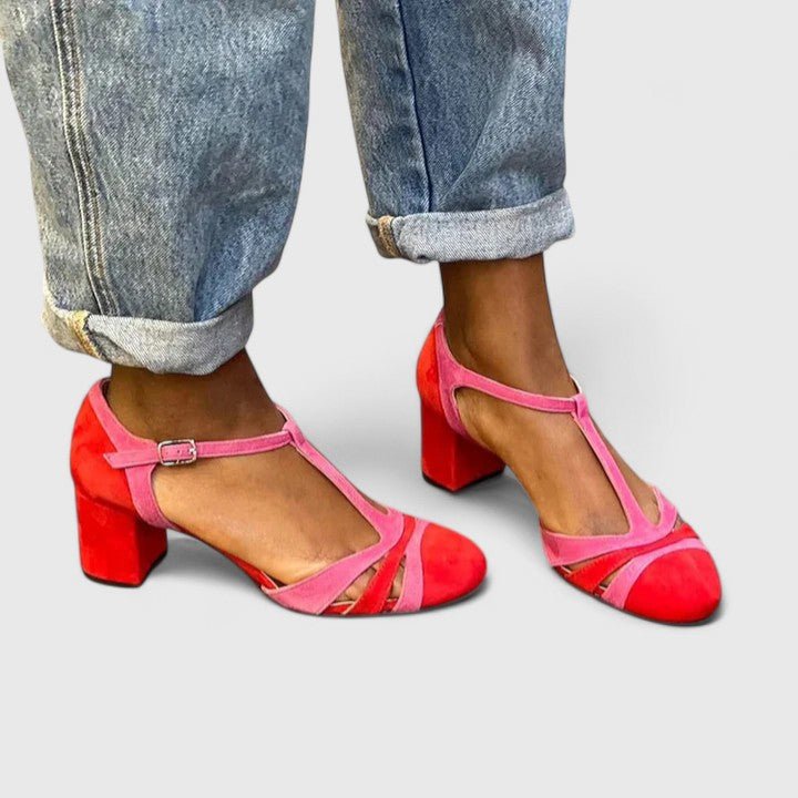 Jessica | Color Block Modern Heels – Stylish Everyday Comfort for Women
