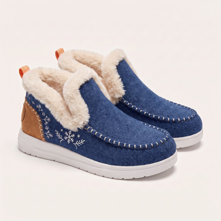 Stitcher | Winter Slip-On Boots – Cozy Fleece-Lined Style for Women