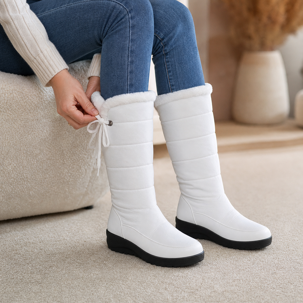 Calevra | Over-The-Knee Quilted Snow Boots – Warm and Stylish for Women