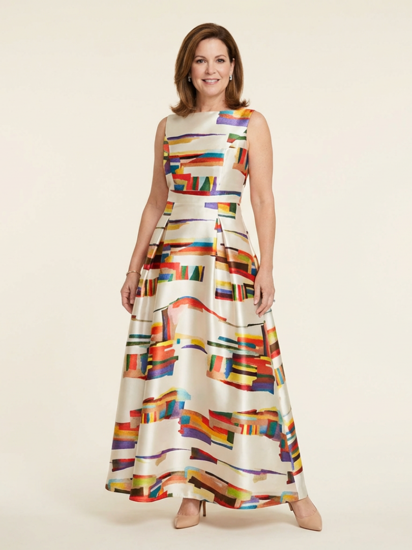 Valeria | Pleated Maxi Dress for Women with Sleeveless Design