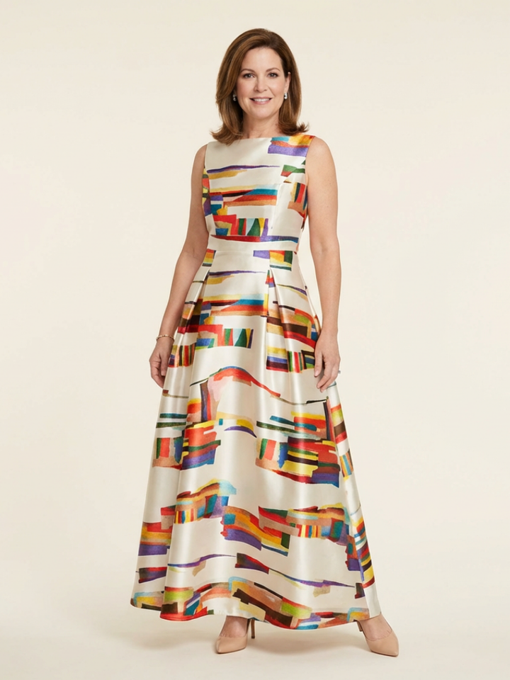 Valeria | Pleated Maxi Dress for Women with Sleeveless Design
