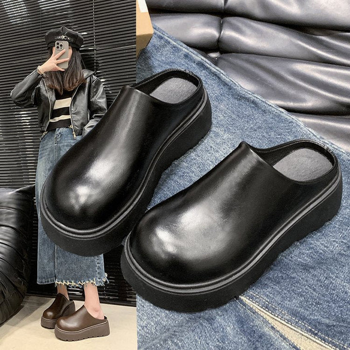 Maya | Chic Synthetic Leather High-Platform Clogs