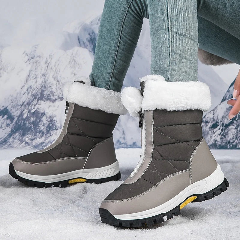 Snowlina | Plush-Lined Snow Boots – Cozy Mid-Calf Style