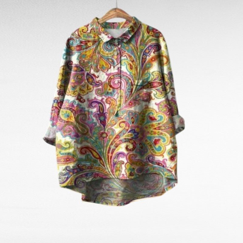 Felicia | Long Sleeve Blouse with Retro Collar