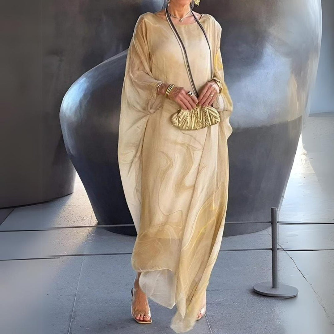 Luna | Oversized Long-Sleeved Flowing Maxi Dress