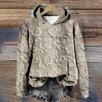 Olivia | Playful And Cozy Floral Jacquard Knit Hoodie