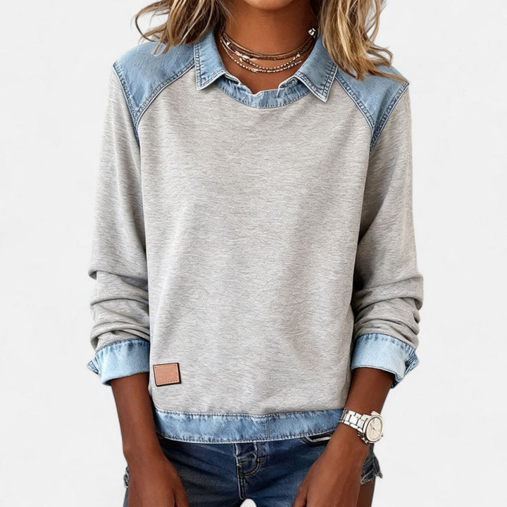 Gemma | Modern And Comfortable Long-Sleeve Knit Sweatshirt