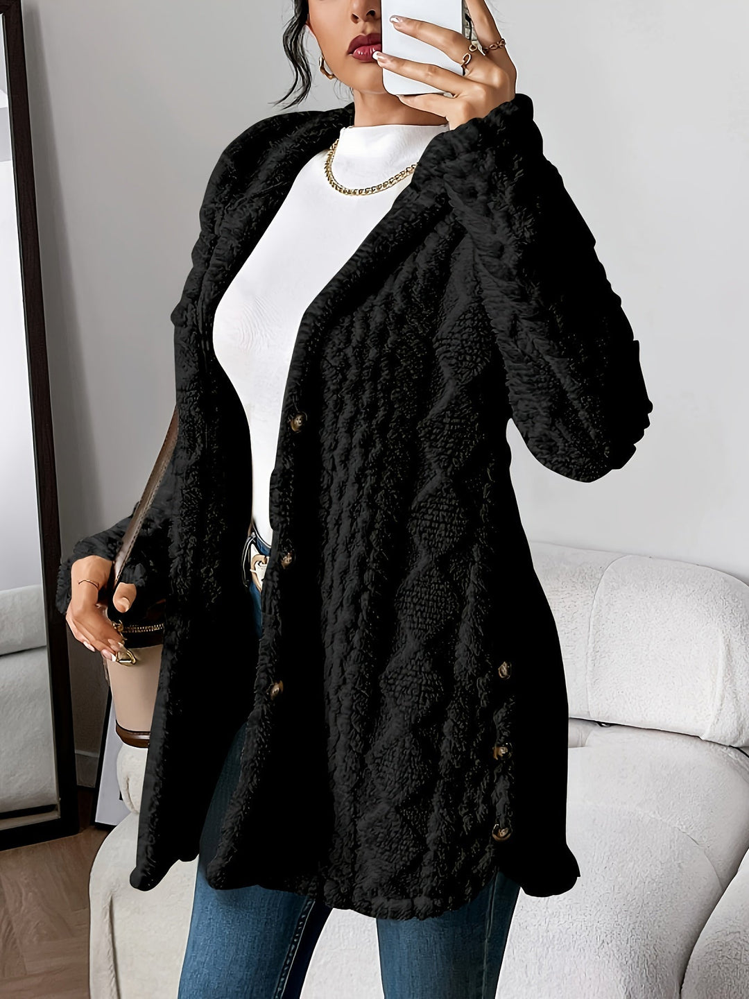 Alaia | Plush Hooded Cardigan for Cozy Comfort 5