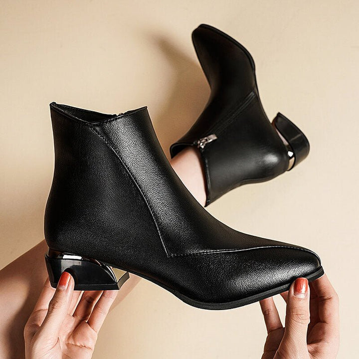 Alice | Chic Sophistication And Comfortable Low Heel Ankle Boots 3
