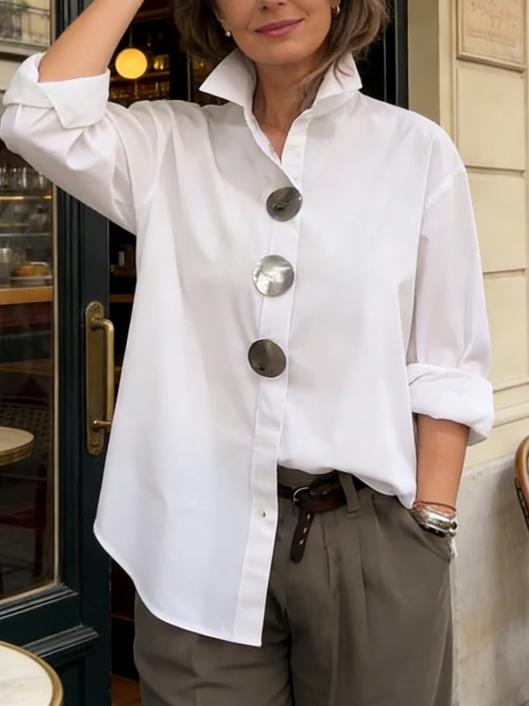 Alice | Lightweight & Structured Long Sleeve Blouse 6