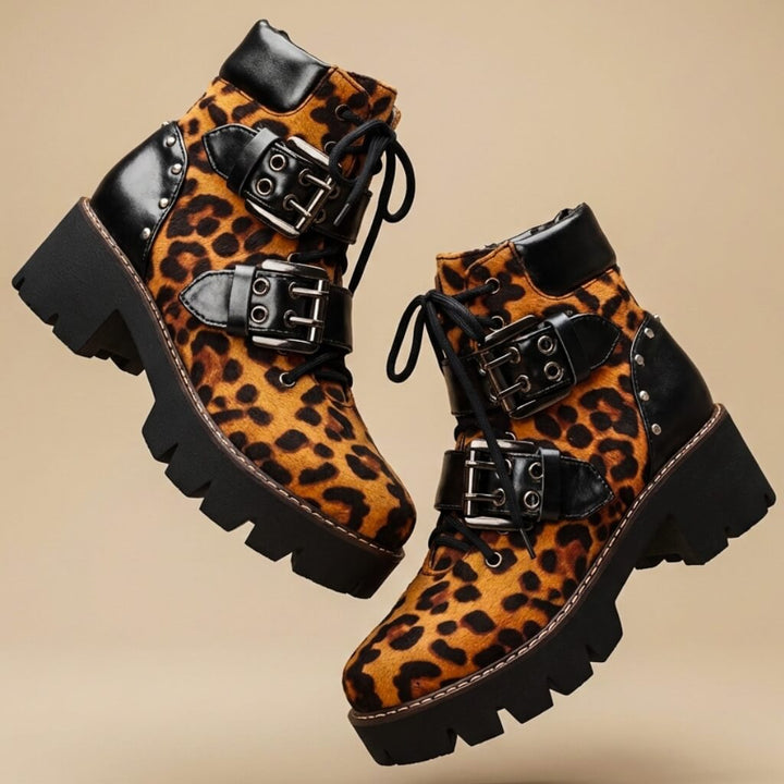 Amelia | Bold Presence And Premium Buckle Ankle Boots 0