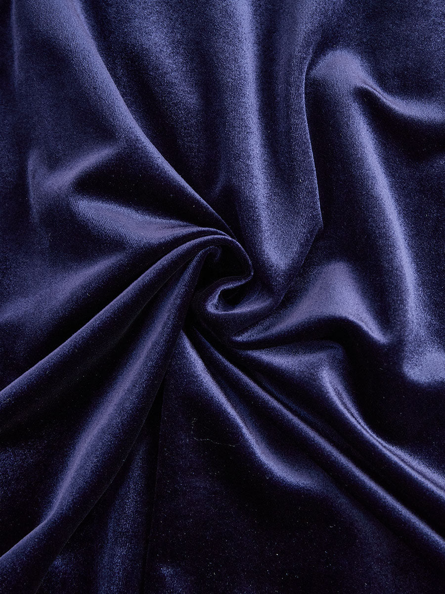 Amelia | Luxurious And Timeless Navy Velvet Midi Dress 5