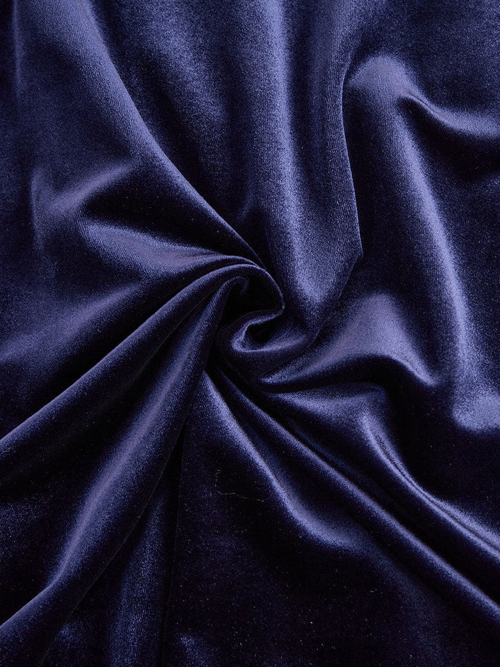Amelia | Luxurious And Timeless Navy Velvet Midi Dress 5