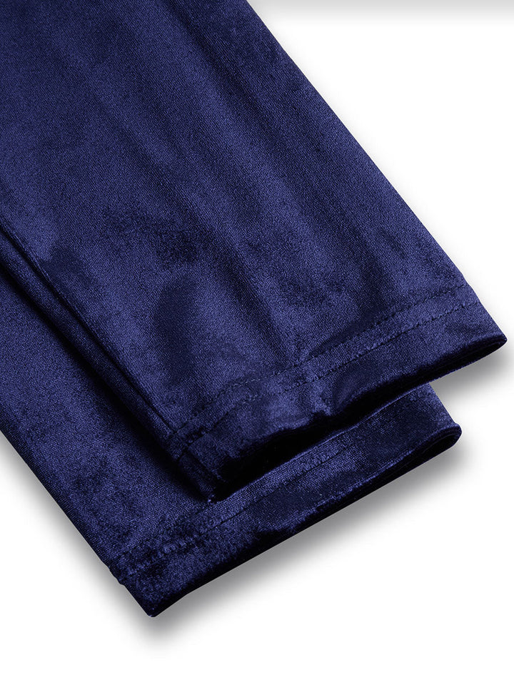 Amelia | Luxurious And Timeless Navy Velvet Midi Dress 7