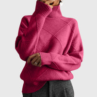 Lily | Geometric Patterned Turtleneck Winter Sweater