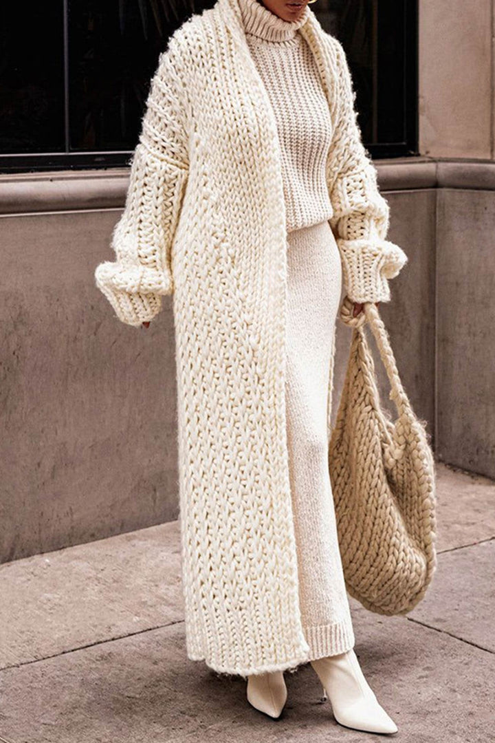 Aria | Open-Front and Stylish Knit Longline Cardigan 0