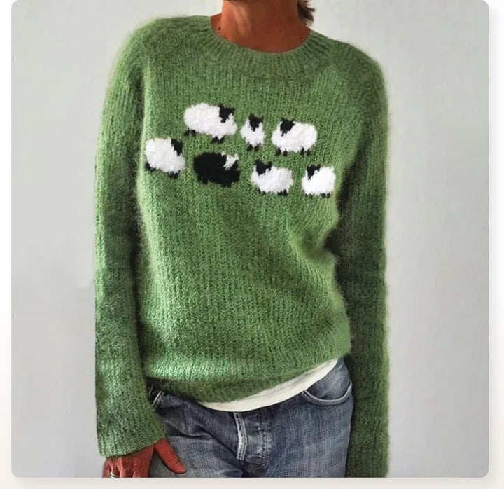 Aria | Women's Retro Striped Relaxed-Fit Knit Sweater 5