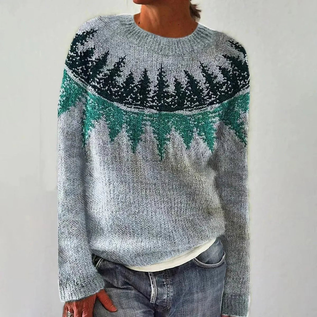 Aria | Women's Retro Striped Relaxed-Fit Knit Sweater 7