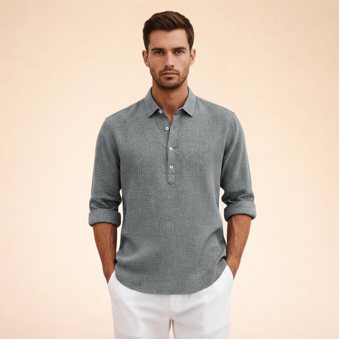 Avery | Men’s Polo Shirt – Elegant, Lightweight & Breathable Linen 1