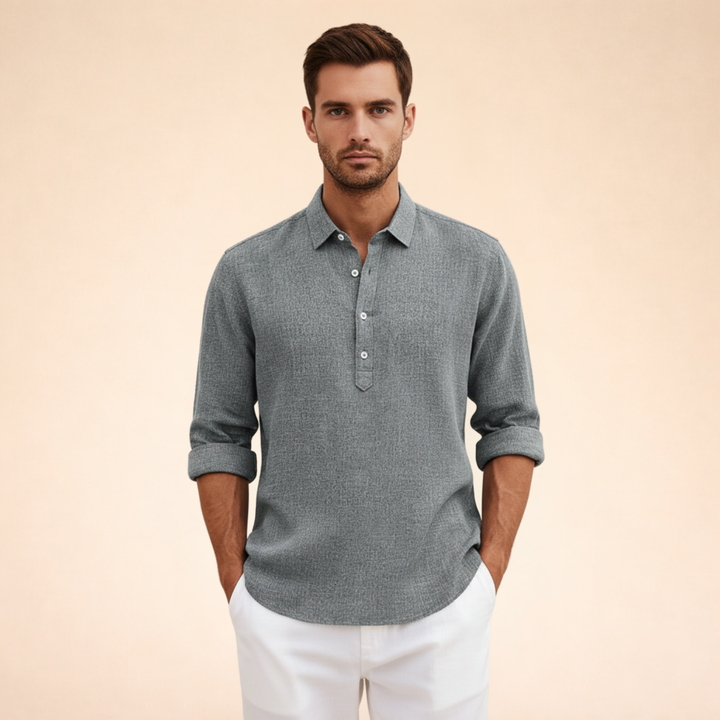 Avery | Men’s Polo Shirt – Elegant, Lightweight & Breathable Linen 1