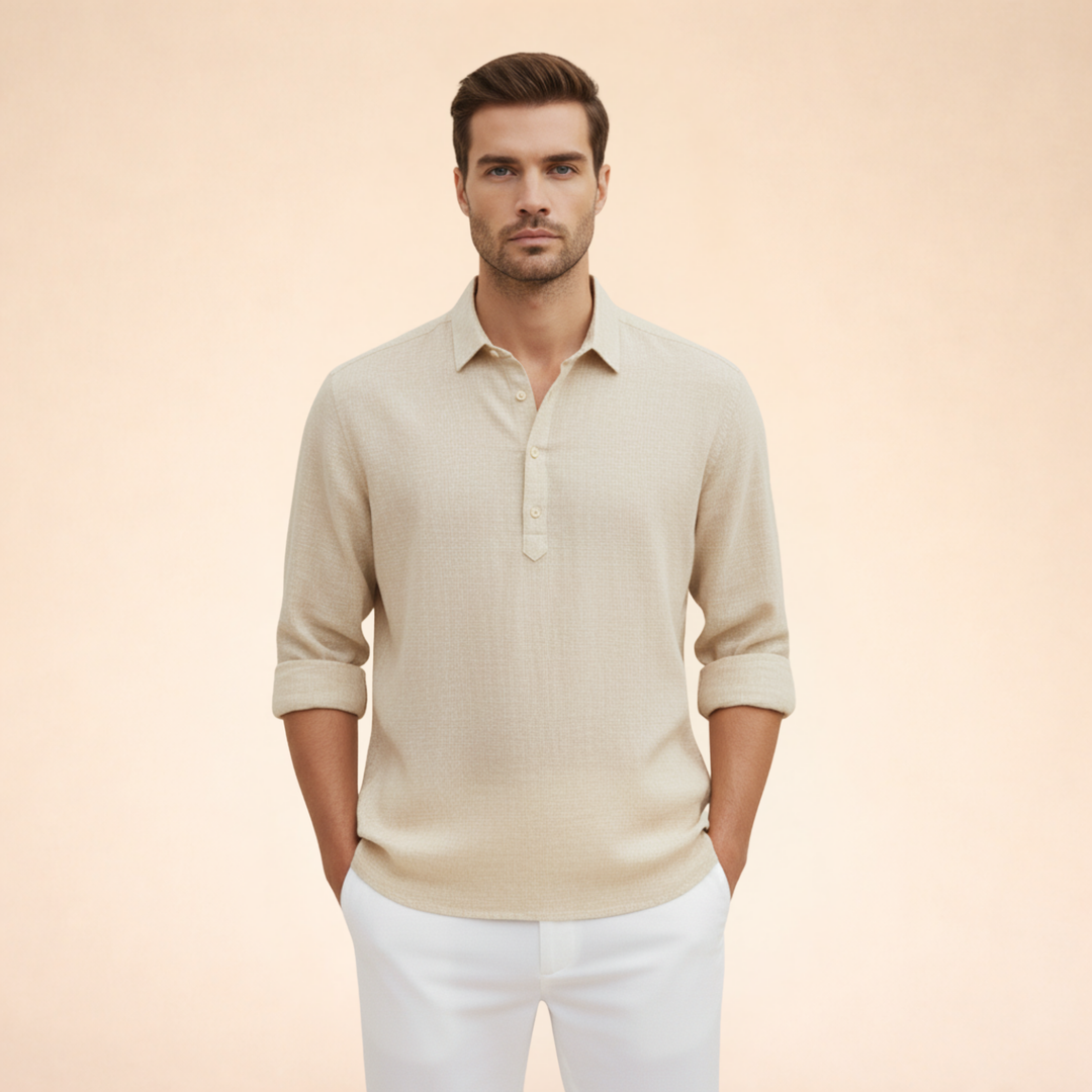 Avery | Men’s Polo Shirt – Elegant, Lightweight & Breathable Linen 3