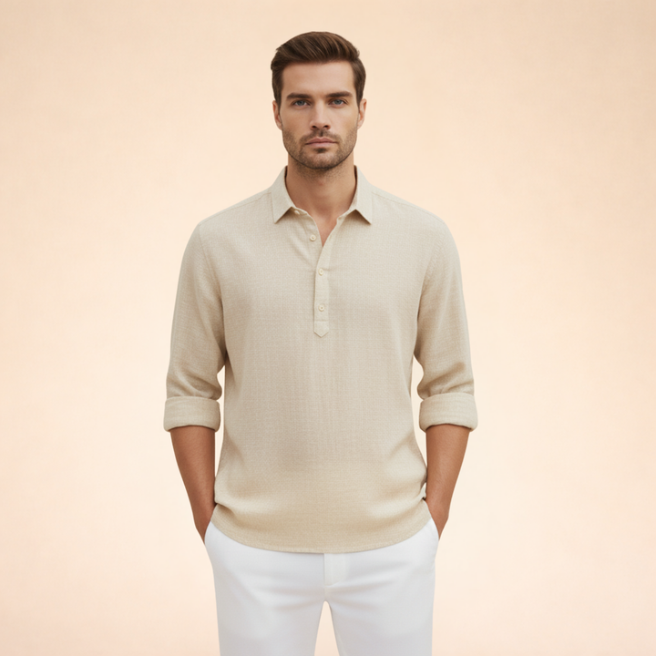 Avery | Men’s Polo Shirt – Elegant, Lightweight & Breathable Linen 3
