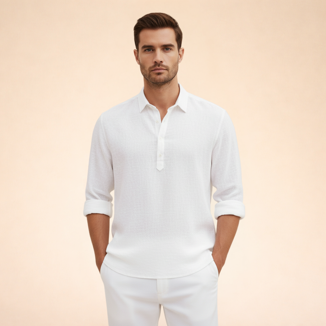 Avery | Men’s Polo Shirt – Elegant, Lightweight & Breathable Linen 4