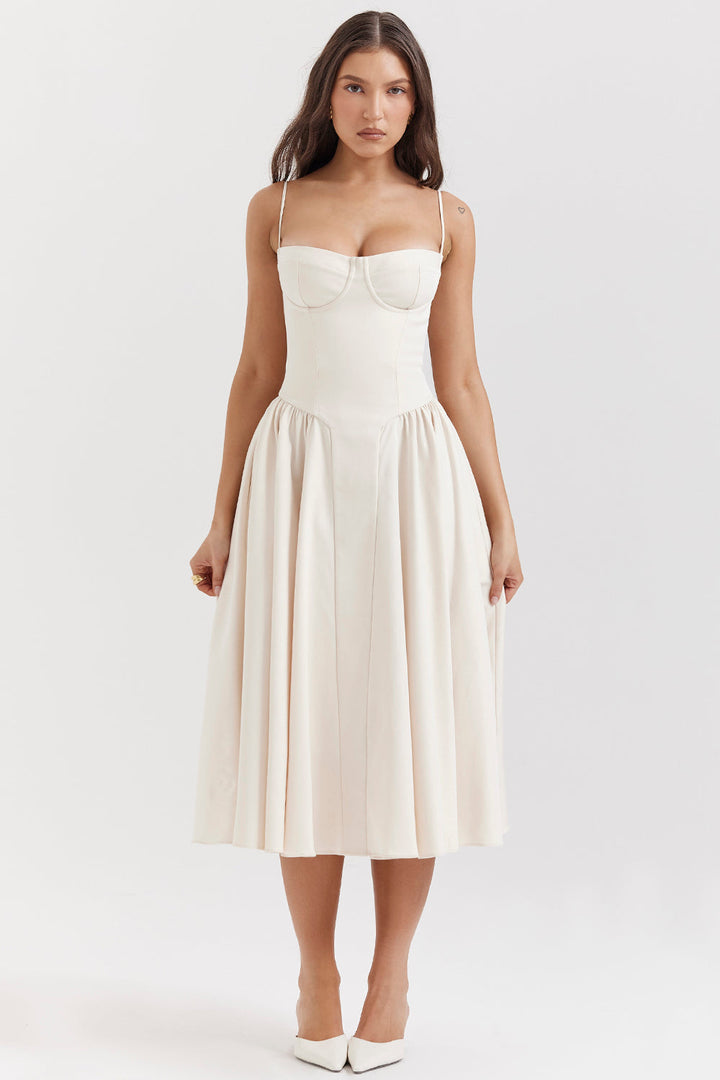Bella | Elegant White Maxi Dress – Flowy A-Line Design for Summer Style 13