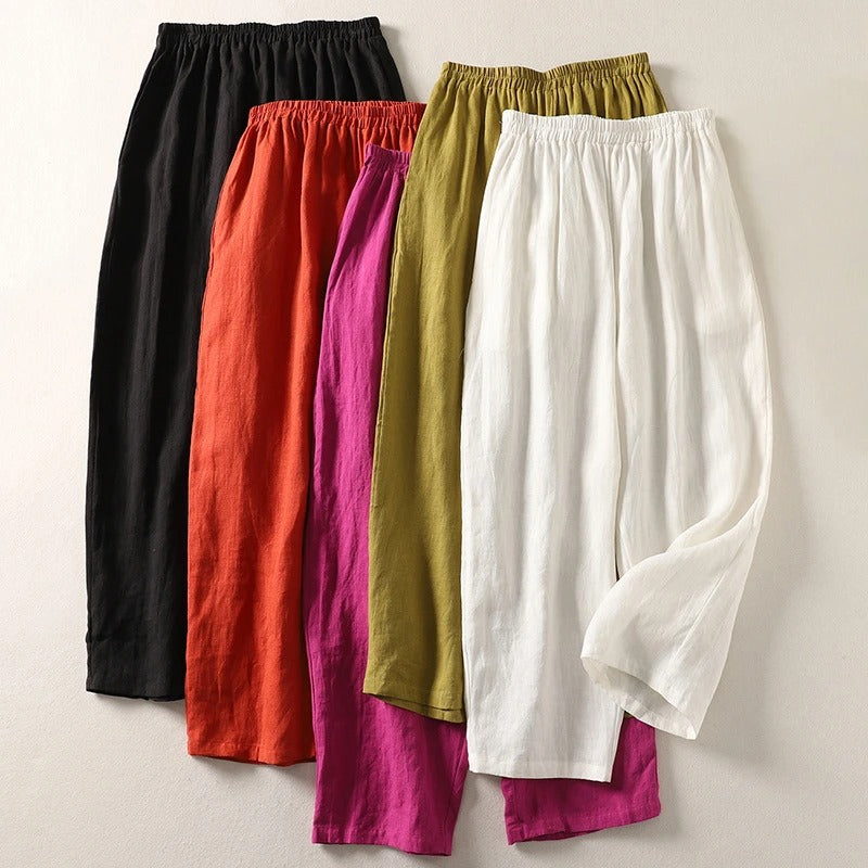 Blythe | Elegant High-Rise Wide Leg Trousers for Women - Comfortable & Flattering Palazzos 6