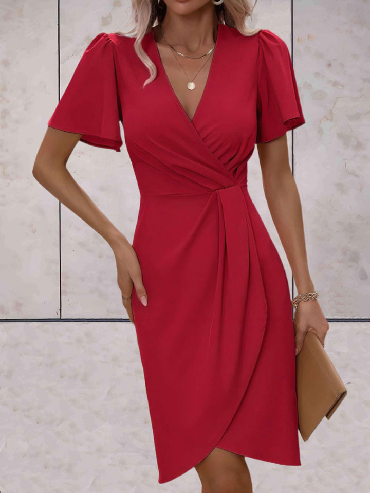 Caitlyn | Elegant V-Neckline Wrap Dress 1