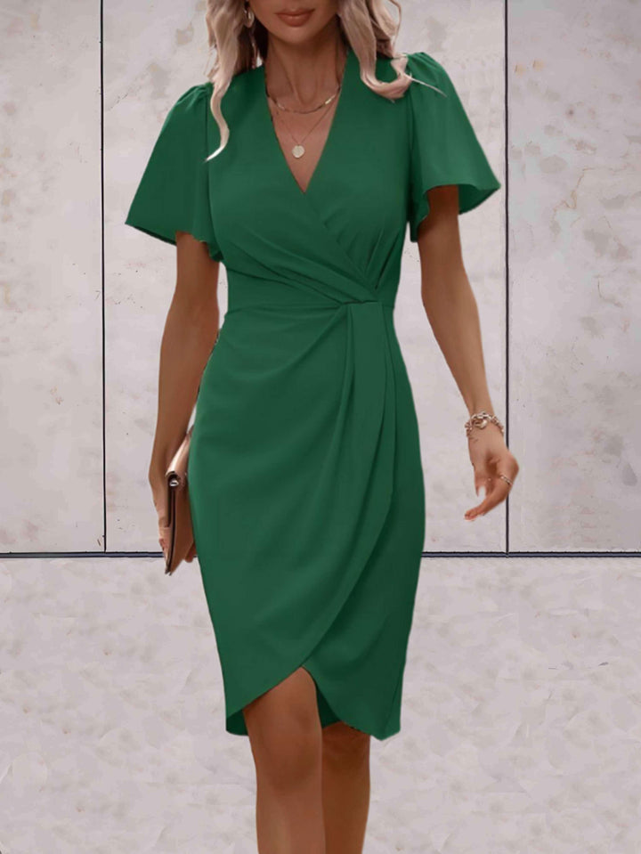Caitlyn | Elegant V-Neckline Wrap Dress 11