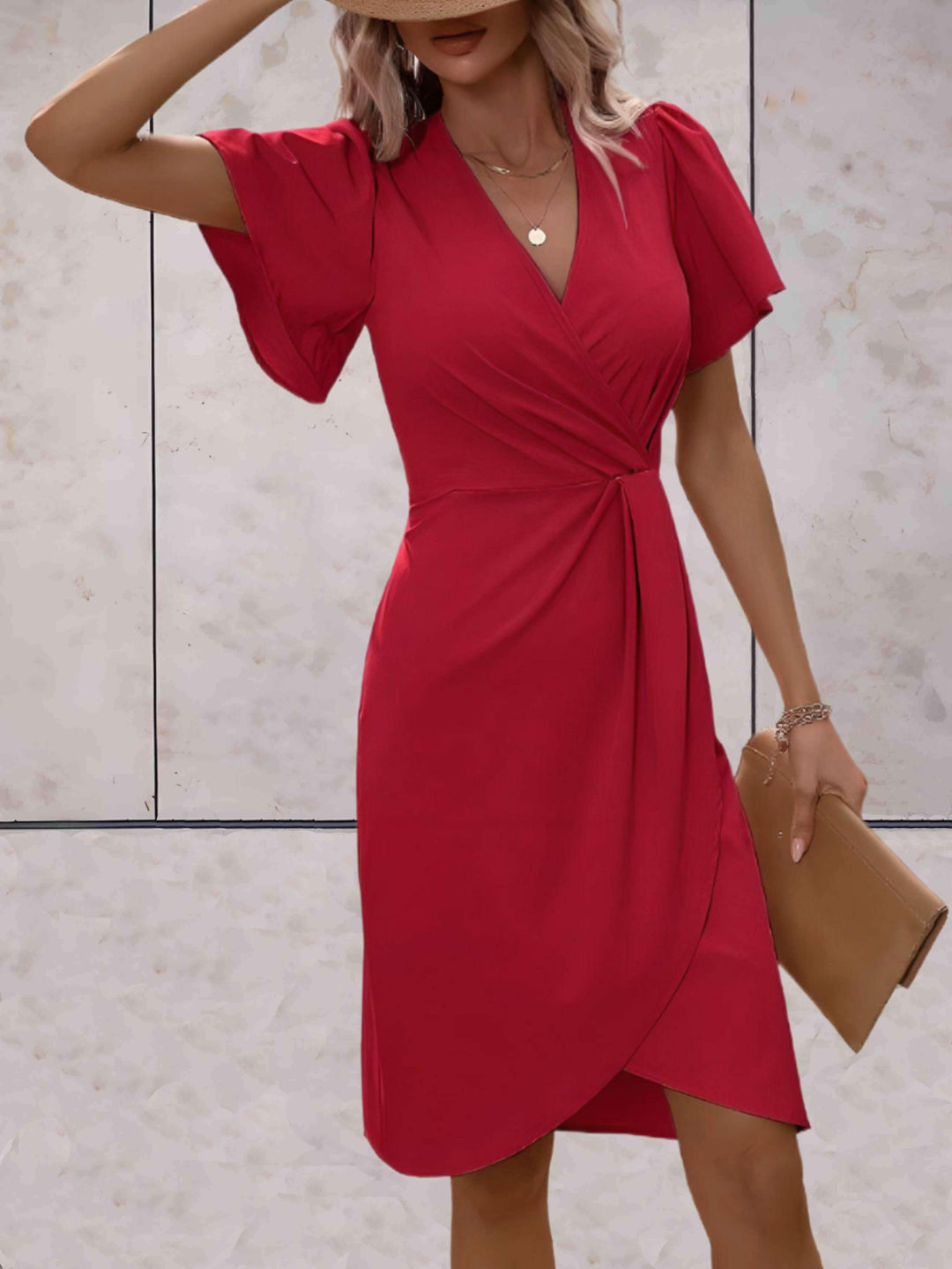 Caitlyn | Elegant V-Neckline Wrap Dress 2