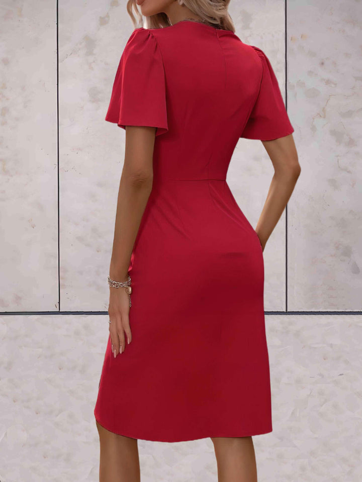 Caitlyn | Elegant V-Neckline Wrap Dress 3