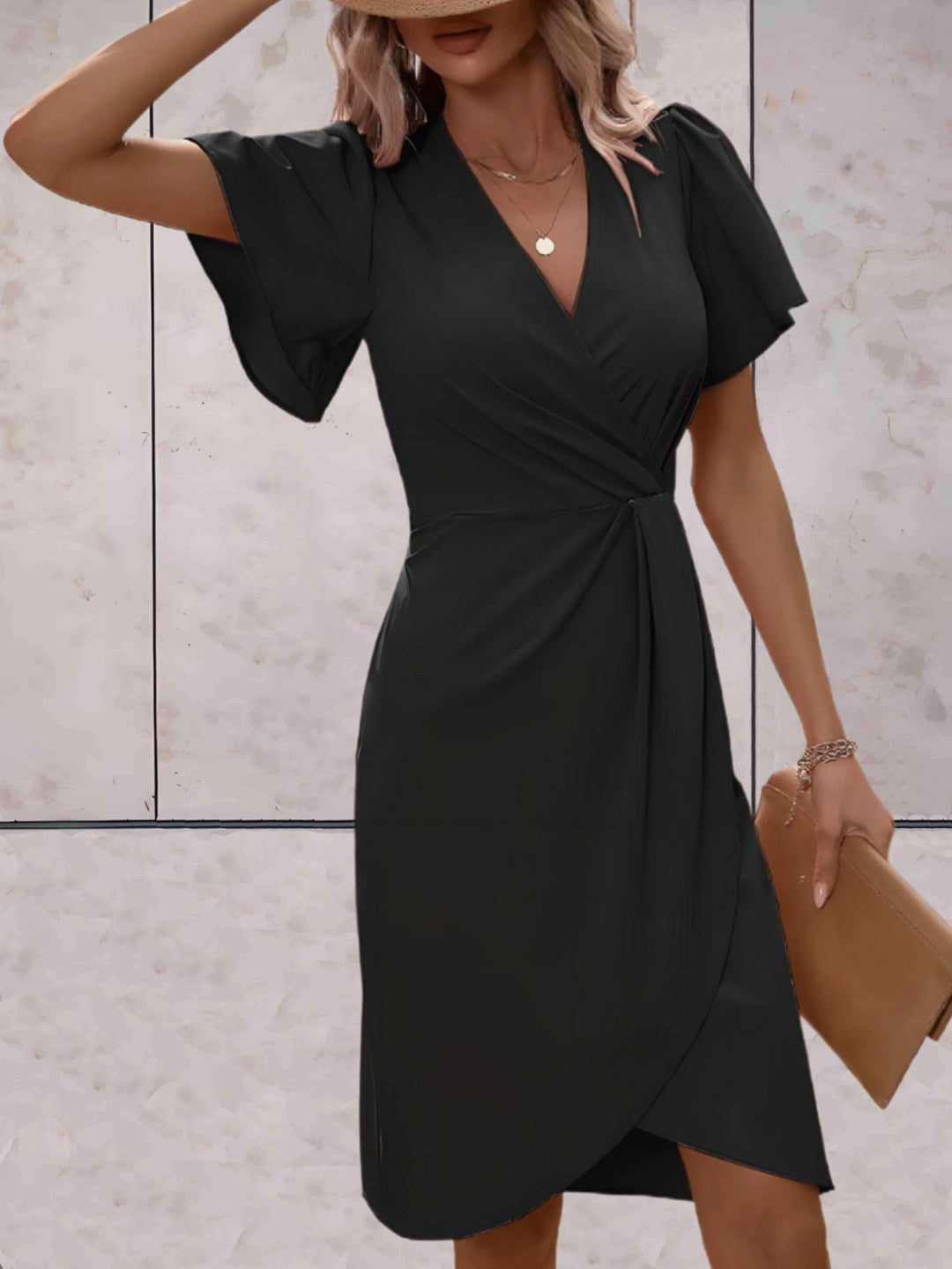 Caitlyn | Elegant V-Neckline Wrap Dress 4
