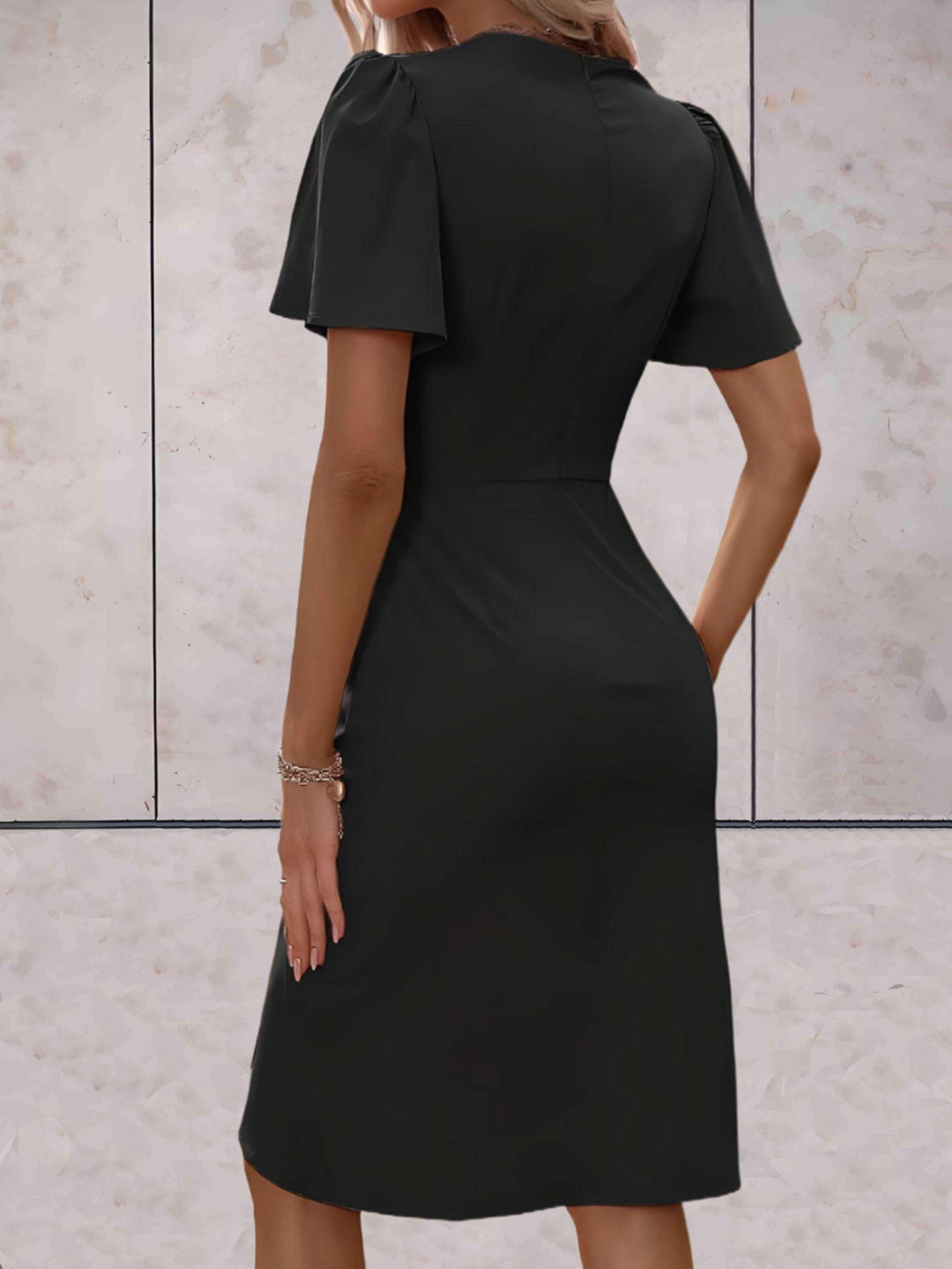 Caitlyn | Elegant V-Neckline Wrap Dress 6