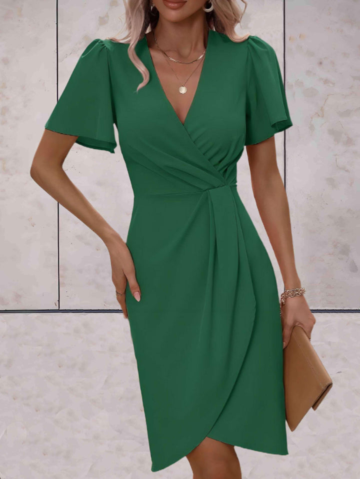 Caitlyn | Elegant V-Neckline Wrap Dress 8