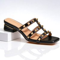 Amelia | Elegant And Comfortable Studded Slip-On Sandals