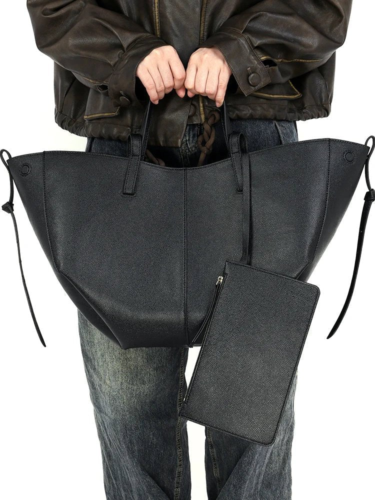 Camille | Oversized Vintage PU Leather Tote Bag 4