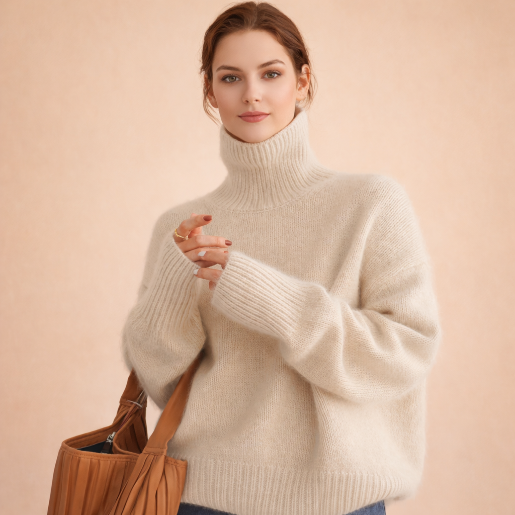 Celine | Women's Cashmere Sweater – Soft, Warm & Elegant Turtleneck 2