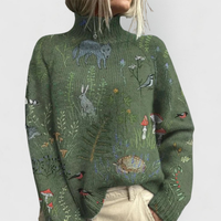 Aurora | Warm And Graceful High Neck Knit Sweater