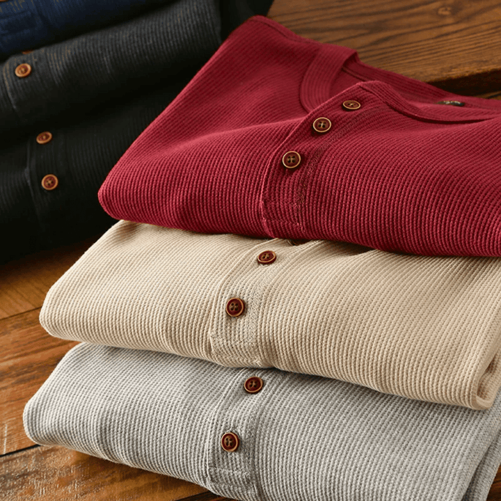 Charles | Heritage Cotton Henley T-Shirt 6