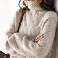 Buena| Maglione di lusso a collo alto in cashmere
