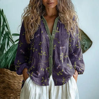 Iris | Breathable And Elegant Bohemian Linen Blouse