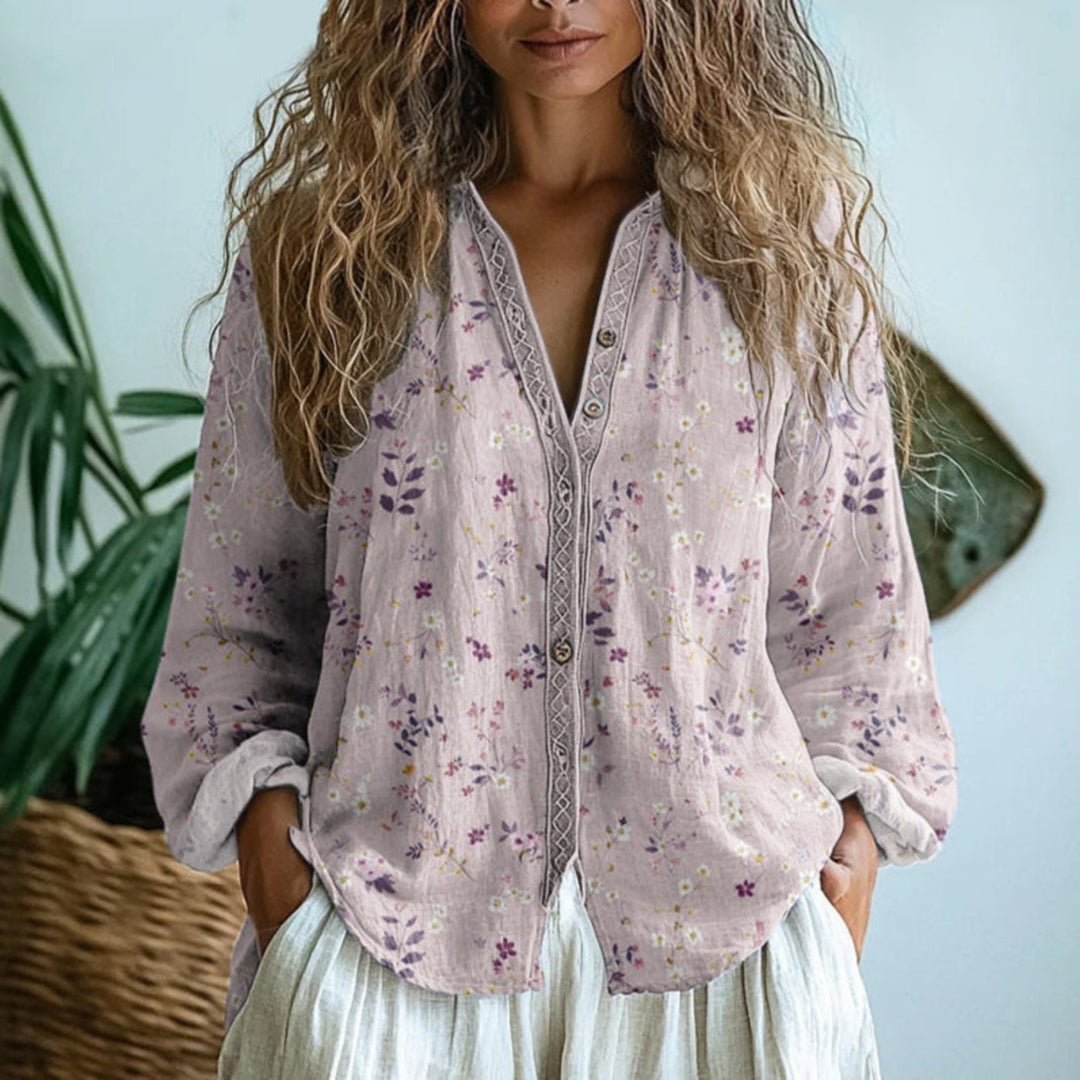 Chloe | Airy and Breathable Bohemian Linen Blouse 1