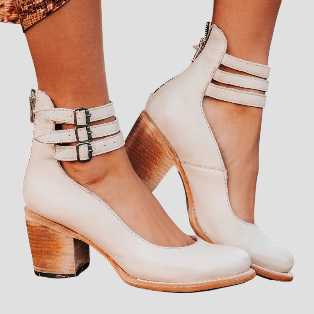 Christine | Double Strap Block Heel Comfortable Boots 3