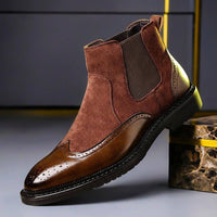 William | Premium Suede And Italian Leather Boots